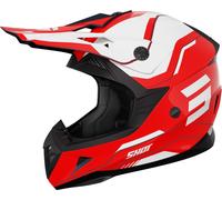 Shot Pulse Lines Casco de motocross, blanco-rojo, tamaño XL para Hombres