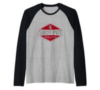 Shot Put - Lanzador de Tiro de Pista y Campo Camiseta Manga Raglan