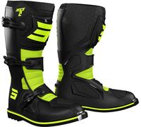 Shot Race 2 Botas de Motocross, negro/amarillo neón, Talla 45