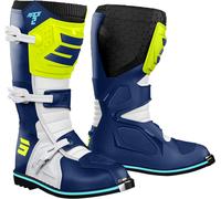 Shot Race 2 Botas de Motocross para Niños, Azul/Amarillo, Talla 40