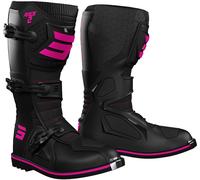 Shot Race 2 Botas de Motocross para Niños, negro/rosa, Talla 39