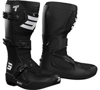 Shot Race 4 Botas de Motocross, negro-blanco, tamaño 40 para Hombres