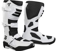 Shot Race 4 Botas de Motocross, negro-blanco, tamaño 41 para Hombres