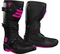 Shot Race 4 Botas de Motocross, negro-rosa, tamaño 39 para Hombres