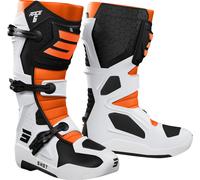 Shot Race 6 Botas de Motocross, blanco-naranja, tamaño 45 para Hombres