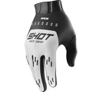 Shot Race Evo Guantes de motocross, Blanco, Talla 9