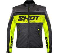 Shot Softshell Lite Chaqueta de motocross, negro-amarillo, tamaño 2XL para Hombres
