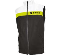 Shot Team Bodywarmer Chaleco de motocross, Negro/Blanco/Amarillo, Talla 3XL