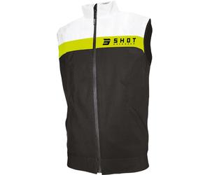 Shot Team Bodywarmer Chaleco de motocross, Negro/Blanco/Amarillo, Talla 3XL
