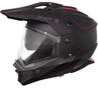 Shot Trek Max Vision Rally Casco de Enduro, negro-rojo, tamaño M para Hombres