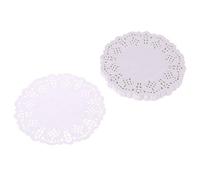 SHOTAY BENGKUI Posavasos de Papel, 100 Piezas de Encaje Posavasos Mantel Individual cojín Soporte para Taza Taza de té Alfombrilla para Fiesta de Boda Blanco