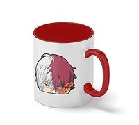 Shoto Todoroki Boku No My Hero academia Anime Blanco Taza Aro y Mango Con Rojo Mug