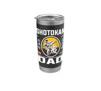 Shotokan: Padre orgulloso de karate y karateka en el corazón! Vaso térmico de acero inoxidable de doble pared