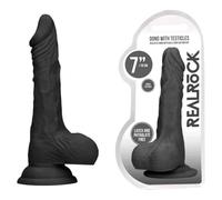SHOTS Dong with testicles 7'' / 17 cm - Black