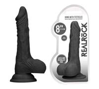 SHOTS Dong with testicles 8'' / 20 cm - Black