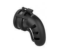 SHOTS Model 19 - Chastity - 4.5"" - Silicone Cage Ballsplitter - Black