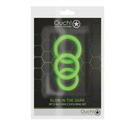 Shots Ouch 3 pc Cock Ring Set - Glow in The Dark