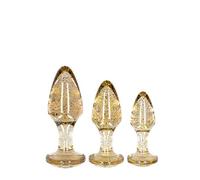 Shots - Ouch! Acrylic Goldchip Butt Plug Set - Gold 255 ml