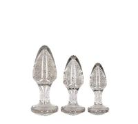 Shots - Ouch! Acrylic Silverchip Butt Plug Set - Silver 255 ml