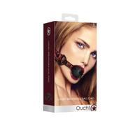 Shots - Ouch! Luxury Ouch! Luxury by Shots Mordaza de Bola Transpirable Burgundy - 90 g