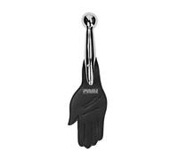 Shots PAI029BLK Montura de Paleta de Mano de Cuero Mango de Bola de Metal, Negro/Plata, Talla única