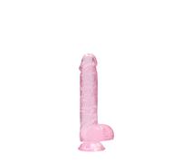 REALROCK - Dildo realista translúcido rosa (15cm)