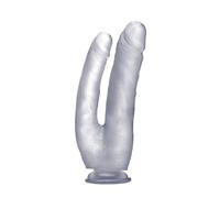 SHOTS RealRock Realistic Cock 10 Inch Translucent Dildo Realista Doble - 875 gr