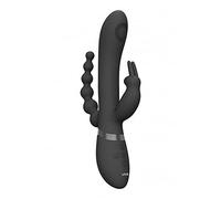 SHOTS Rini - Pulse Wave & Vibrating Double Penetration Rabbit - Black