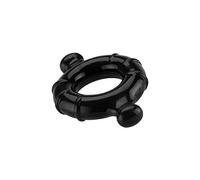 Shots Toys Gummy Ring Anillos para Pene, en Silicona, Tamaño L, Color Negro - 1 Unidad