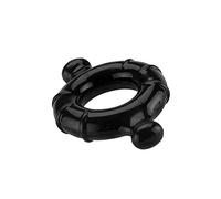 Shots Toys Gummy Ring Anillos para Pene, en Silicona, Tamaño M, Color Negro - 1 Unidad