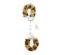 Shots Toys SHT255CTH Esposas de piel para adultos - Piel suave y aterciopelada y metal - Juego de bondage BDSM - Diseño de guepardo - Botón de liberación rápida y llaves