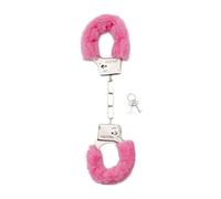 Shots Toys SHT255PNK Esposas de piel para adultos - Piel suave y aterciopelada y metal - Juego de bondage BDSM - Rosa - Botón de liberación rápida y llaves