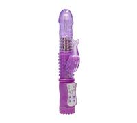 SHOTS Vibrating Dolphin Vibrador con Conejo, Color Morado - 1 Unidad