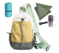 Shoulder Bag for Men, Waterproof Adjustable, Lightweight Nylon, amarillo | Mini mochila para mujer para senderismo, ciclismo, viajes al aire libre, trabajo, caminar, pesca, equitación, camping