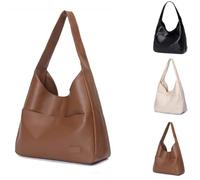 Shoulder Bag,Tote Bag for Women - Vegan Leather Tote Bag Hobo Bags Shoulder Bag Valentines Day Gifts Birthday Gifts for Women (Brown)