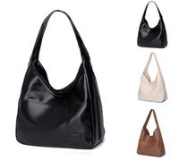 Shoulder Bag,Tote Bag for Women - Vegan Leather Tote Bag Hobo Bags Shoulder Bag Valentines Day Gifts Birthday Gifts for Women (Black)