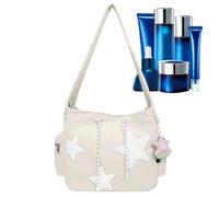 Shoulder Bag, Tote Purse, Large Capacity Design with Star Pattern, Portable Messenger Style, Shoulder Storage for Girt, Travel, School, Casual Outings, 14.96x12.6x4.72 Inches