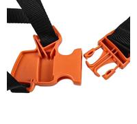 Shoulder Brands Arnés compatible con hombro más apoyo cintura configurable acolchado más correa de nailon cepillo de cuerda naranja/negro cortador recortador orientado al usuario - para cinturón