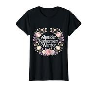Shoulder Replacement Warrior Recuperación posquirúrgica - Camiseta gráfica económica, Mujer, Negro, S