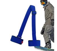 Shoulder Ski Carrier - Carrying Strap For Snow Sports Travel | Adjustable Nylon Webbing with Padded Shoulder Support, Hands Free Transport System, Eases Carrying Skis Poles During Resort Walks