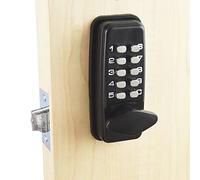 ShouSiFang Cerradura digital para puerta con código de bloqueo de HomeSecure, resistencia meteorológica, Sin claves,Negro