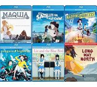 Shout Animated 6-Movie Collection-Maquia When The Promised Flower Blooms/ Long Way North/ Liz and the Blue Bird/ Satellite Girl And Milk Cow [BLU-RAY]