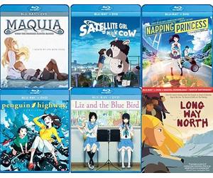 Shout Animated 6-Movie Collection-Maquia When The Promised Flower Blooms/ Long Way North/ Liz and the Blue Bird/ Satellite Girl And Milk Cow [BLU-RAY]
