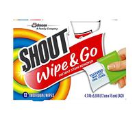 Shout quitamanchas Wipes, 12 Count paquetes 02246, Pack De 12, 12