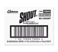 Shout Wipe & Go quitamanchas instantáneo, 4,7 x 5,9, 80 paquetes/caja