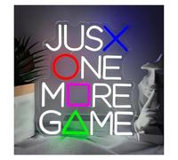 SHOUXI Decoración Lámparas Letrero De LED Neón Para Gamer Just One More Game, USB Regulable Para Sala De Juegos, Dormitorio, Bar, Decoración De Pared Para Fiesta,36x31.2cm