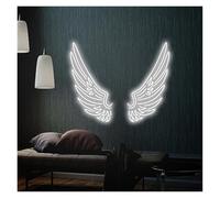SHOUXI Decoración Lámparas Letrero De Neón Con Alas De Ángel, Luces Nocturnas, Ideal Para Decoración De Pared De Bares Y Clubes(Segundo,30cmx60cm)