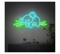 SHOUXI Decoración Lámparas Letrero De Neón Con Forma De Oso Koala Bonitos Animales Luz LED Para Dormitorio Vacaciones Fiesta Infantil Sala De Juegos Decoración De Pared 50cmx25cm(H)