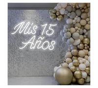 SHOUXI Decoración Lámparas Letrero De Neón De 15 Años, Genial Decoración De Pared Para Fiesta De Cumpleaños, Hogar Y Vida.(Blanco,Segundo)