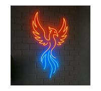 SHOUXI Decoración Lámparas Letrero De Neón De Fénix, Pájaro Inmortal Legendario, Para Escaparate Comercial, Decoración De Espacios Con Temática Mitológica Para Habitación Infantil(Segundo)